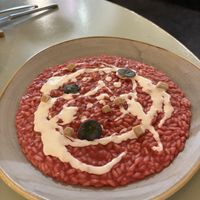 Beetroot risotto   at Aromaticus - Trastevere in Rome