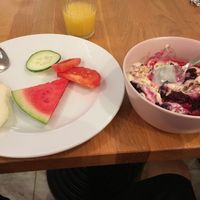 Fruit and vegan yoghurt at Teaterhotellet in Malmo
