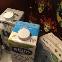 Oatmilk, soymilk and vegan yoghurt at Teaterhotellet in Malmo