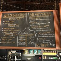 Vegan smoothie options  at Charmers Cafe in Chicago