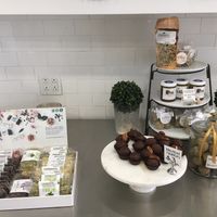 Some of the selections of chocolate. at Rawmantic Chocolate in New York City