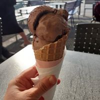 Nut chocolate ice cream at Glassmagasinet in Visby