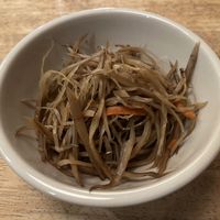 burdock and carrot salad - superb!  at Souen - East Village in New York City