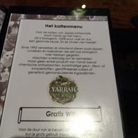 Info about the cats' food at Jippies Kattencafe in Haarlem