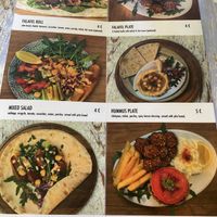 Karte  at Falafelaki in Crete