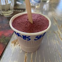Veganes homemade Eis Blaubeere   at Falafelaki in Crete
