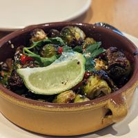 Roasted brussel sprouts appetizer at True Food Kitchen in Jacksonville