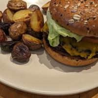 Vegan mushroom cheese burger at True Food Kitchen in Jacksonville