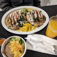 Tostada, with tumeric lemonade 🍋 at Tumerico - 4th Ave in Tucson