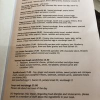 Menu at Brew & Bake in Belfast