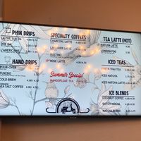 Menu board ask what can be made non dairy  at Phin Smith in Garden Grove