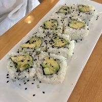 Cucumber Avocado Roll- not on menu, but they made for my son.  at NDMK in Santa Catalina Island