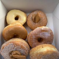 Passionfruit, Biscoff, caramel and glazed donuts  at LA Donuts in Beverly Hills