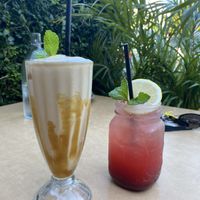 Caramel milkshake and Italian Soda strawberry   at U-TONG in Clayfield