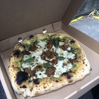 pesto pizza  at Plant A Pizza in Ghent