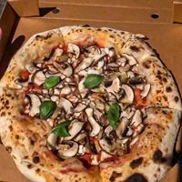 Fungi pizza at Plant A Pizza in Ghent