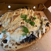 4 cheeses bianca  at Plant A Pizza in Ghent