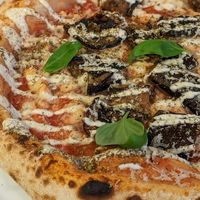 Aubergine parmesan at Plant A Pizza in Ghent