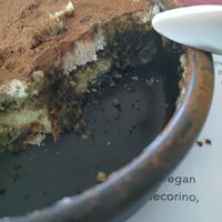 Half tiramisu at Plant A Pizza in Ghent