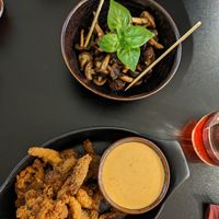 Mini Shiitake and Mushroom BBQ Wings at Plant A Pizza in Ghent