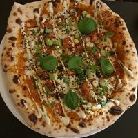 Pizza with Shawarma at Plant A Pizza in Ghent