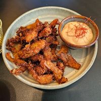 Mushroom Wings with BBQ Mayo sauce. at Plant A Pizza in Ghent