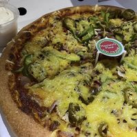 Vegan inferno pizza,  it was really good, generous toppings too.  at Massimo's in North Shields