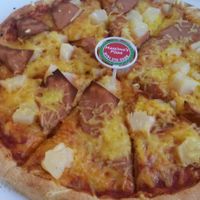 Hawaiian pizza at Massimo's in North Shields