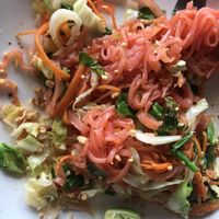 Pink noodle pad Thai (we ate some of this before I remembered to take a pic) at Mae Haad Cove Bungalows in Koh Phangan