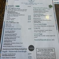 Menu  at Ethical Bean Company in East London