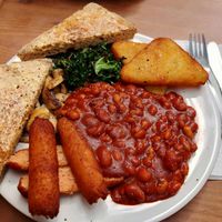 Vegan Full English Breakfast at Ethical Bean Company in East London