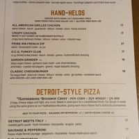 Menu on 9/3/25 showing vegan mains. Asparagus side not pictured also listed as vegan. at Staymaker in Three Oaks