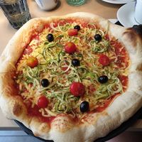 Vegan pizza at Superfood Healthy Food Factory in Split