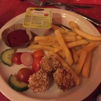 Vegan bitterballen (Dutch meat based snack) at Café Modern in Voeren