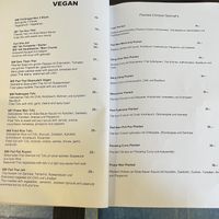 Vegan part of the menu   at Tuktuk in Basel