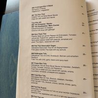 Part of the vegan menu   at Tuktuk in Basel