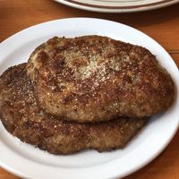 Vegan potato pancakes (with delicious Maple Pepper!) at Polly's Pancake Parlor in Sugar Hill