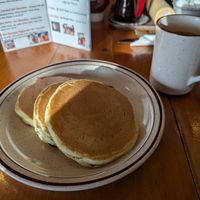There were plenty of blueberries in these pancakes. at Polly's Pancake Parlor in Sugar Hill
