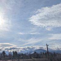 View from the parking lot, cropped to remove cars from the lot. at Polly's Pancake Parlor in Sugar Hill