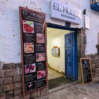 Front that leads to the courtyard where the cafe is located on the second floor. at Catfetín in Cusco