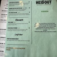 Ask for their vegan menu  at The Heid Out  in Cranbrook