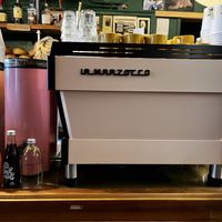 pink espresso machine 💗💓🌸  at Morning Magpie - Maggie's in Dunedin