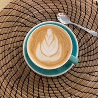 Cappuccino with oat milk  at Home of Franziska in Budapest