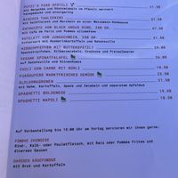 Menukarte  at Fuxägufer in Davos Platz