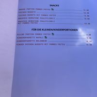 Menukarte  at Fuxägufer in Davos Platz