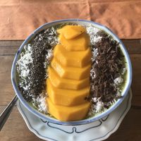 Green smoothie bowl  at Pilgrim in Kampot