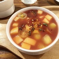 Chilled melon soup at Good Earth Market in Clarksville