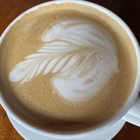 Vanilla latte with soy milk at Esselon Coffee Roasting Co in Hadley