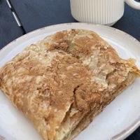 Vegan Almond Pie  at Arillas Bakery in Corfu