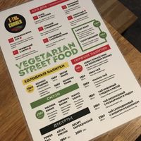 Menu at I-tal Corner in Moscow